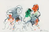 Otto Muehl, Die Quakis, 1985, oil on canvas; unframed