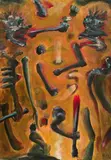 Walter Schmögner, Untitled, 1990, oil on canvas; framed