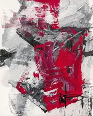 Das Jetzt by Eva Kaiser, 2017, mixed media on canvas; framed, sold May 2021