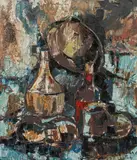 Gottfried Wurm-Laf, Untitled, 1986, oil on canvas; framed