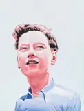 Jörg Lozek, Jüngling aufblickend, 2003, oil, acrylic on canvas; framed