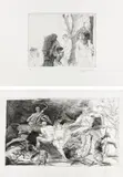 Alfred Hrdlicka, Mixed lot: 2 prints, etching on copper