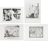 Alfred Hrdlicka, Mixed lot: 4 prints, etching, dry point, mezzotint, roulette scraped on copper