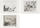 Alfred Hrdlicka, Mixed lot: 3 prints, etching, dry point, and burin on copper