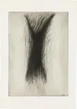 Arnulf Rainer, Die schwarze Schwimmerin", from the portfolio "Haute Coiffure, 1963, etching on laid paper; unframed