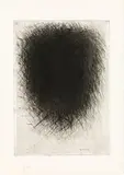 Arnulf Rainer, Tafel", from the portfolio "Überdeckungen, 1961, etching on laid paper; unframed