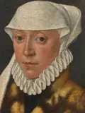 Jakob Seisenegger, Portrait of a lady with hat, fur and ruff, oil on canvas on wood