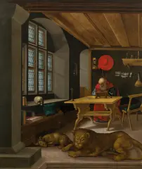 Albrecht Durer, Saint Jerome in his study, c. 1600, oil on canvas