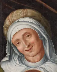 Marten van Cleve, Portrait of a smiling young woman, c. 1565-70, oil on panel