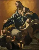 Giovanni Lanfranco, Saint Mary Magdalene surrounded by angels, oil on canvas