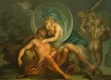 Nicolas Poussin, Diana (Luna) and Endymion, oil on panel