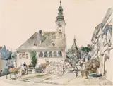 Rudolf von Alt, Town hall in Mödling near Vienna