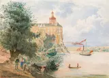 Jakob Alt, Persenbeug Castle across the River Danube, 1838, watercolour on paper