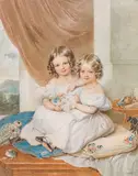 Josef Kriehuber, Princesses Elise and Fanny Liechtenstein