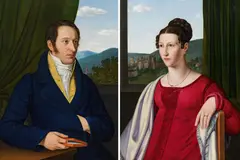 Johann Jacob Schlesinger, Portraits of Prof. Leopold Gmelin and his wife Louise, née Maurer, 1818, oil on canvas