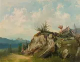 Karl Haunold, Near Radstadt, oil on cardboard