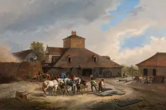 Markus Pernhart, Hirt I (furnace of Hirt), c. 1851, oil on canvas