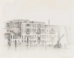 Markus Pernhart, Venice, Canal Grande, pencil on paper