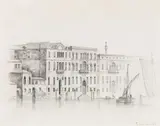 Markus Pernhart, Venice, Canal Grande, pencil on paper