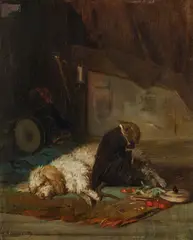 Eugène Lambert, Zirkusartisten, oil on cardboard
