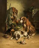 Carl Reichert, Hunting dogs with their prey