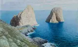 Alfred Zoff, The Faraglioni Rocks off the coast of Capri