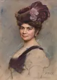 Artur von Ferraris, Portrait of a lady, oil on canvas