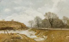 Sand pit in the Penzinger Au by August Schaeffer von Wienwald, 1901, oil on panel, sold Dec 2020