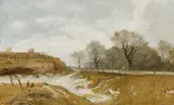 August Schaeffer von Wienwald, Sand pit in the Penzinger Au, 1901, oil on panel