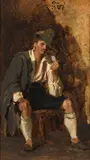 Franz Defregger, Sitting mountaineer with hat