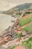 Eduard Zetsche, Fischerturm" in Stein at the Danube