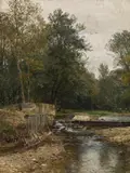 Hugo Darnaut, River landscape, 1893, oil on canvas