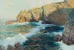 Alfred Zoff, Coastal landscape near Capri, c. 1896, oil on canvas