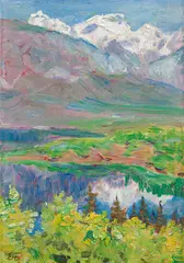 Ernst Stöhr, Wocheinersee (Slovenia), 1904, oil on panel