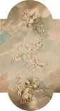 Ernst Klimt, Putti with rose garlands (not executed design for a ceiling painting), 1885, watercolour, pencil on paper