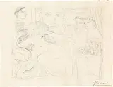 Pablo Picasso, Minotaure caressant une Femme", from "La Suite Vollard, 1933, etching on laid paper, unframed