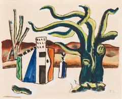 Fernand Léger, Décor pour les Ballets Russes de Serge Lifar "David Triomphant, 1937, gouache, watercolour, India ink and pencil on paper