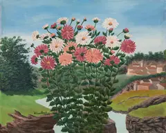 André Bauchant, Paysage Visionaire, 1946, oil on canvas