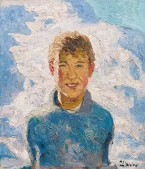 Alfons Walde, Knabe im Winter, c. 1923, oil on canvas