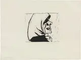 Werner Berg, Laughing ("Windische"), 1937, woodcut on paper