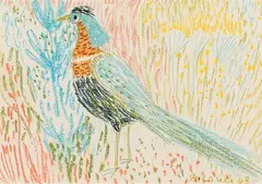 Gerhild Diesner, Bird, 1963, coloured chalk on paper