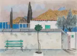 Herbert Breiter, Kardamili, 1990, watercolour on laid paper