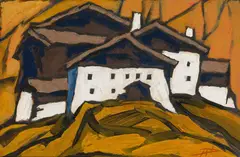 Herbert Danler, Farmhouse in the Vinschgau, 1998, oil on canvas