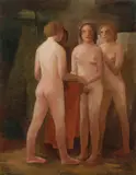 Otto Rudolf Schatz, Nocturnal scene with bathers