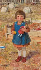 Switbert Lobisser, Burgi, 1935, oil on canvas