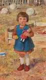 Switbert Lobisser, Burgi, 1935, oil on canvas