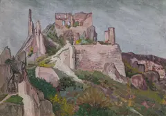 Max Kahrer, Castle ruin Senftenberg, 1910, oil on cardboard