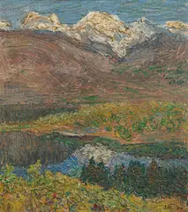 Ernst Stöhr, Wocheiner See, 1907, oil on panel