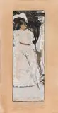 Eduard Thöny, In Heringsdorf, 1909, black chalk, pencil, opaque white on paper