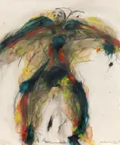 als Schwalbe by Arnulf Rainer, 1969, photography, overpainted, framed, sold Dec 2020
